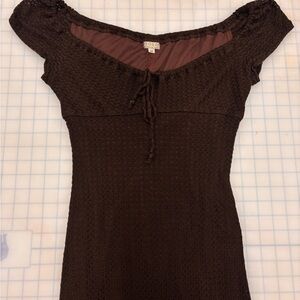 Brown crochet Dress